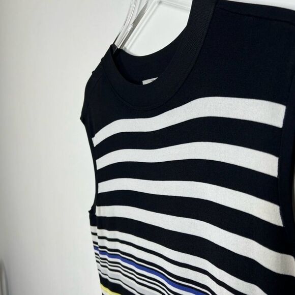 Halogen Women’s Size Large Striped Knit Sleeveless Knee Length Stretch Dress - Picture 4 of 9